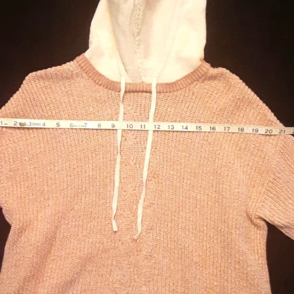 Nic + Zoe Women's Beige Sweater with Hood - Picture 9 of 11
